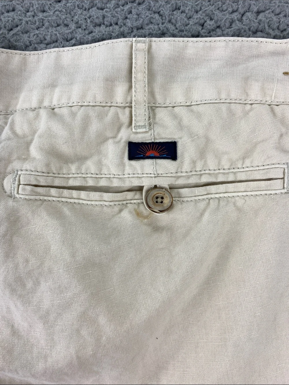 Faherty Men's Malibu Flat Front Chino Cotton/Linen Blend Shorts | Size: 36